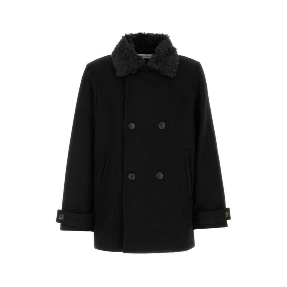 Our Legacy Men Black Wool Wage Coat